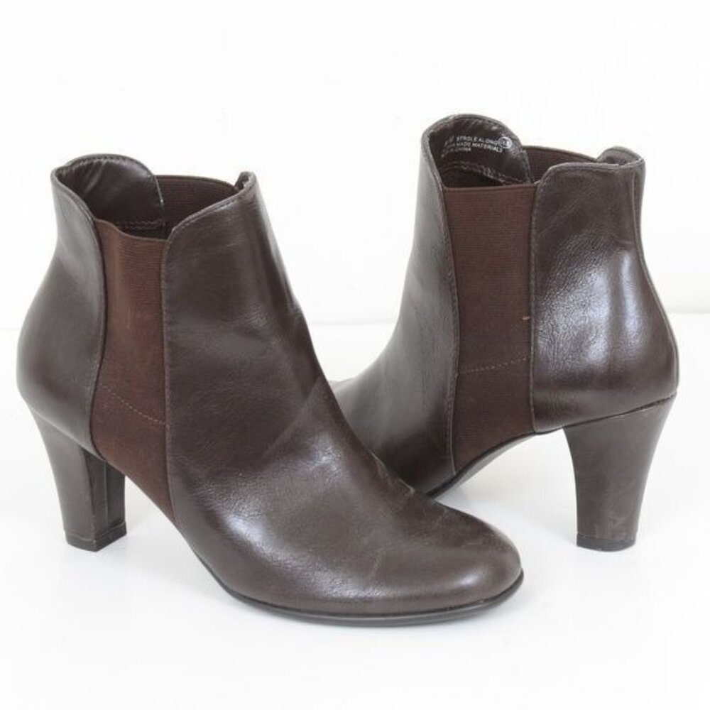 A2‎ by Aerosoles Strole Along Boot Elastic Vegan Leather Women's 8.5 Western
